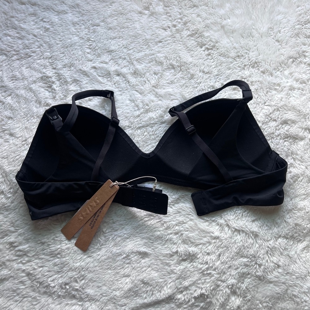 SKIMS Wireless Form Maternity T-Shirt Demi‎ Nursing Bra Onyx Black Size 34A NWT - Picture 5 of 10